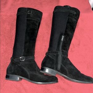 Aetrex black crushed velvet boots, size 10.